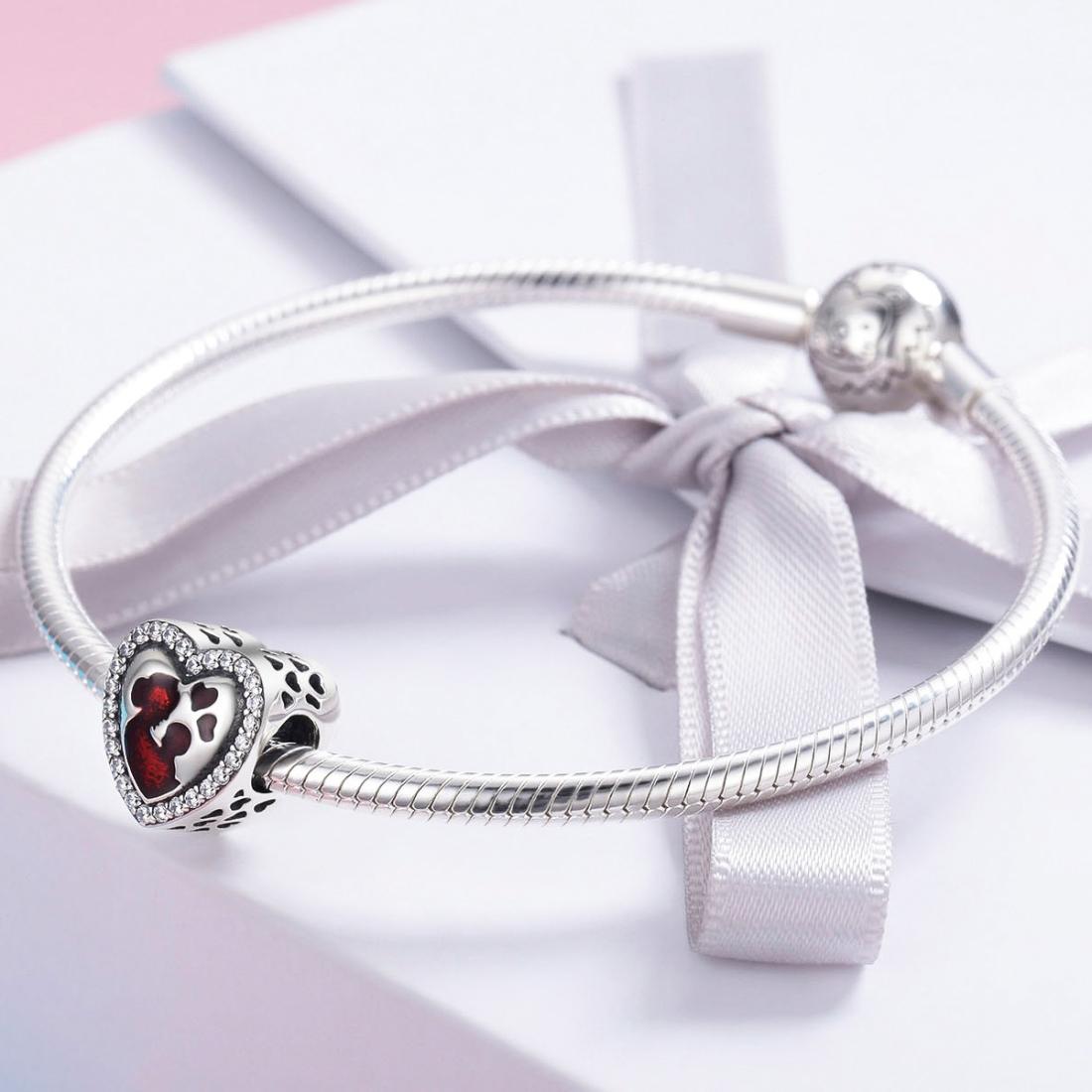 925 Sterling Silver Mother'S Love Bead Bracelet Accessory 6