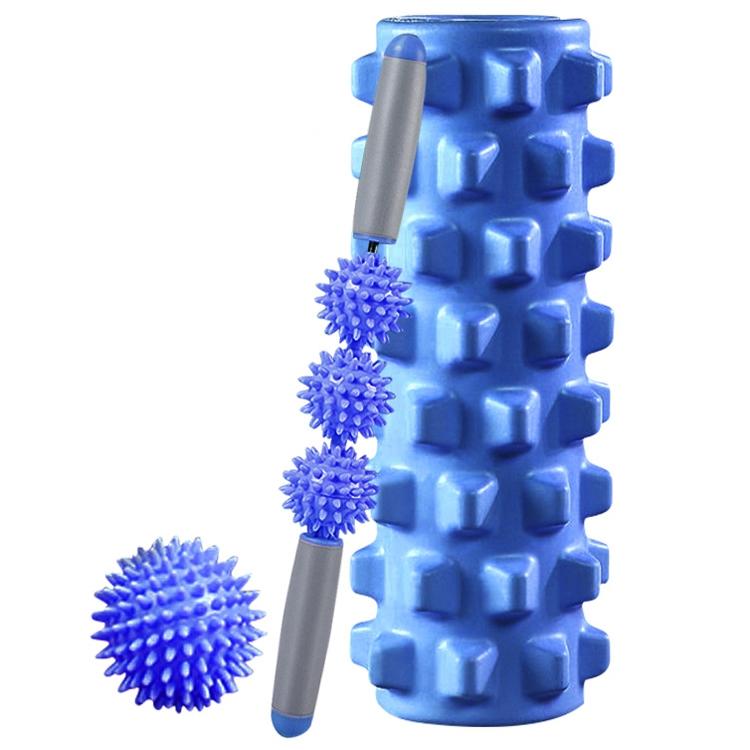3-In-1 Eva Foam Roller Set 45Cm Length Blue Wolf Tooth 3