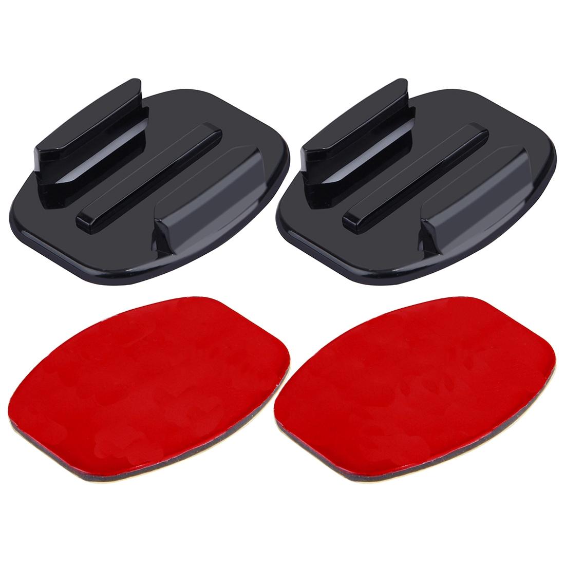 2 Flat Surface Mounts + 2 Adhesive Stickers for Action Cameras - Jaws Flex Clamp for Gopro Hero12 3