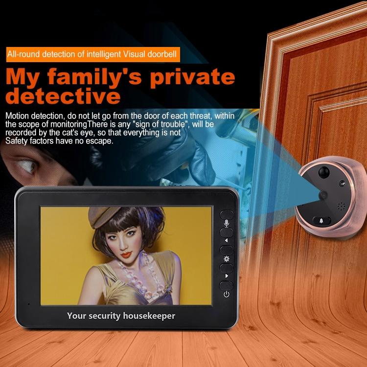 Smart Doorbell With 4.3 Display 3.0Mp Camera Motion Detection Night Vision & Tf Card Support 32Gb Max 5
