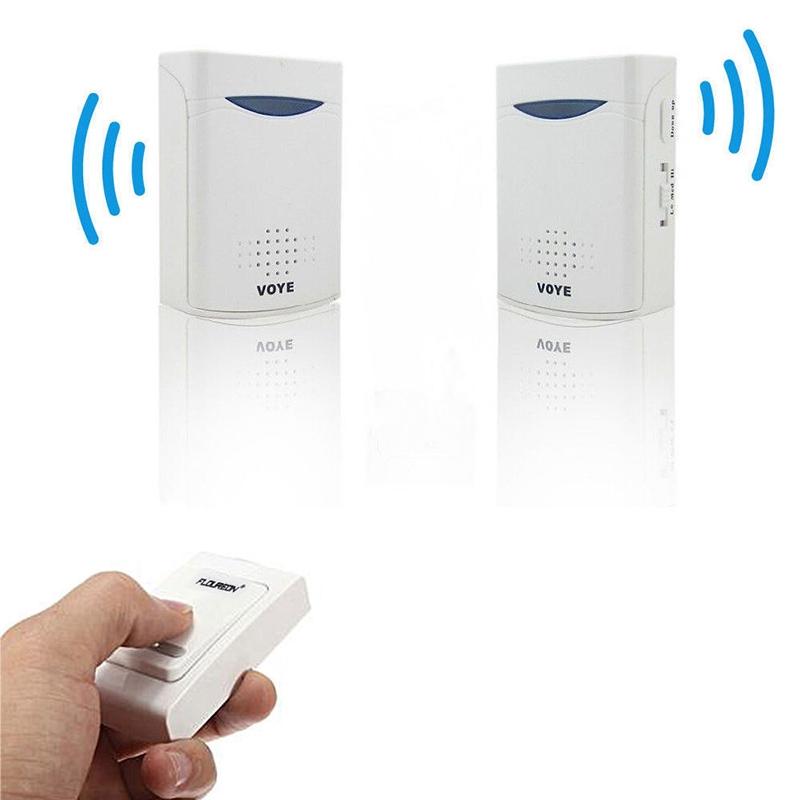 Double-Receiver Wireless Door Bell With Remote Control - White 3