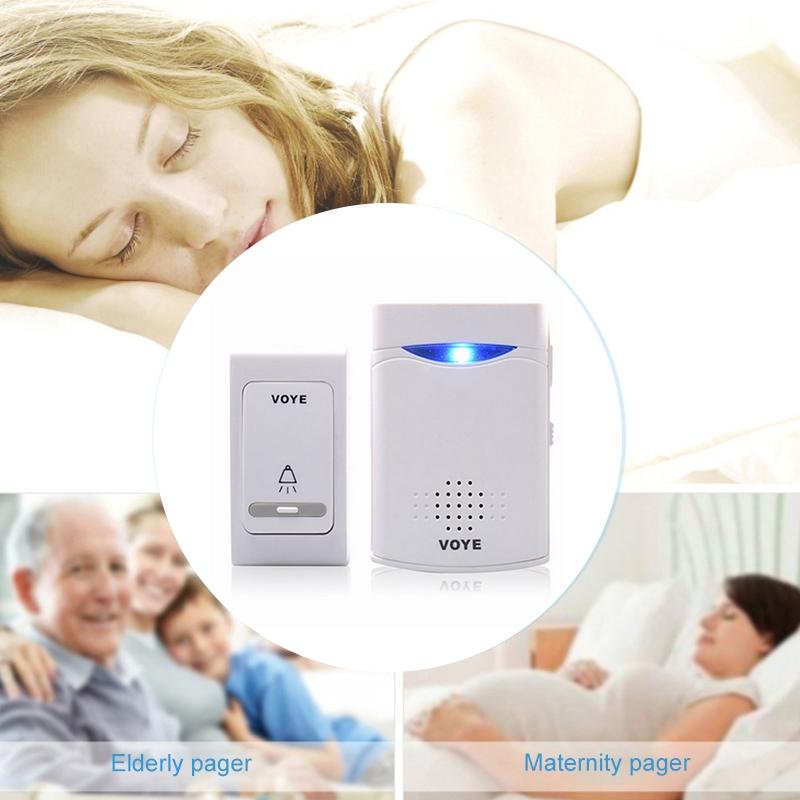 Double-Receiver Wireless Door Bell With Remote Control - White 7