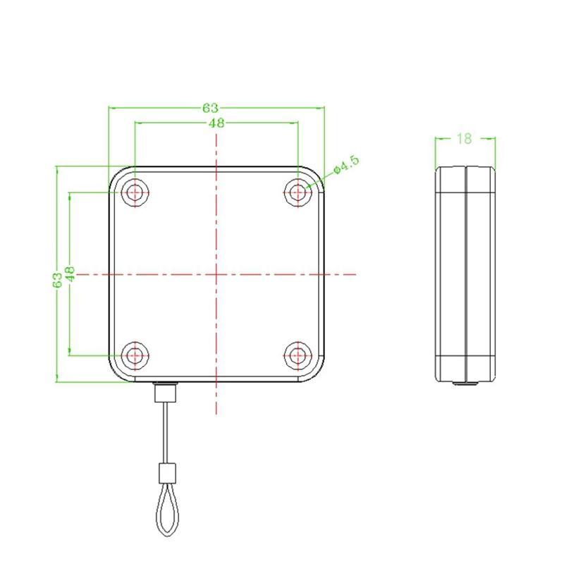 Telescopic Anti-theft Cable Box with Wire Rope - 4m 6