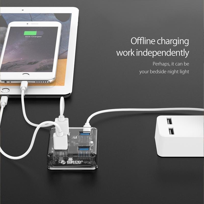 Transparent Usb 3.0 Desktop Hub + 100Cm Micro Usb Cable 7