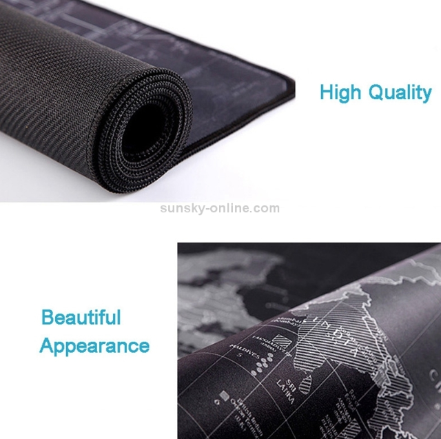 Large Anti Slip World Map Mouse Pad 70 X 30Cm