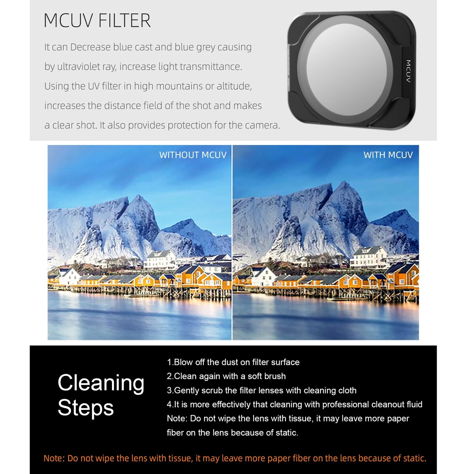 4-in-1 Lens Filter for Dji Air 2s Mcuv Cpl Nd4 Nd8 7