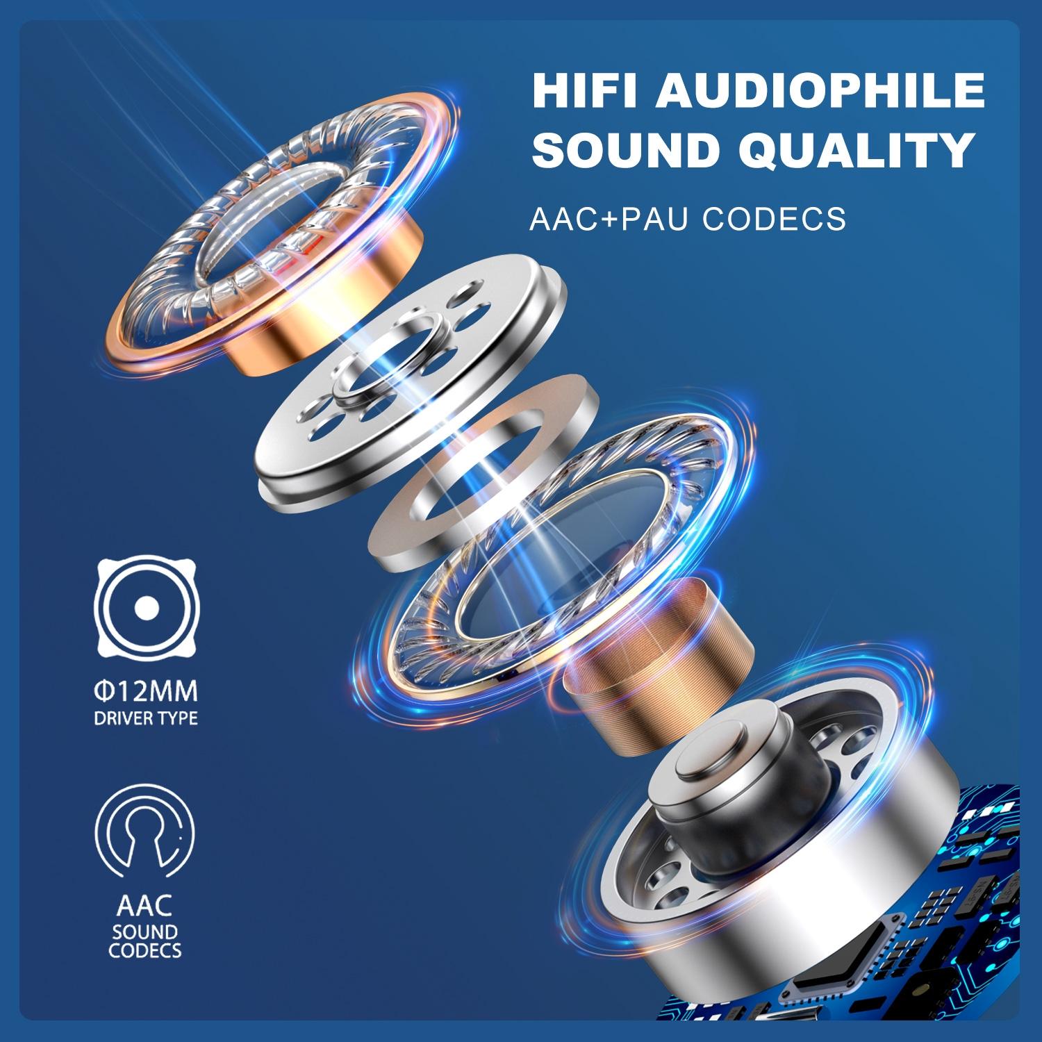 Waterproof t & g Wireless 9d Stereo Headphones with Led Charging Box 4