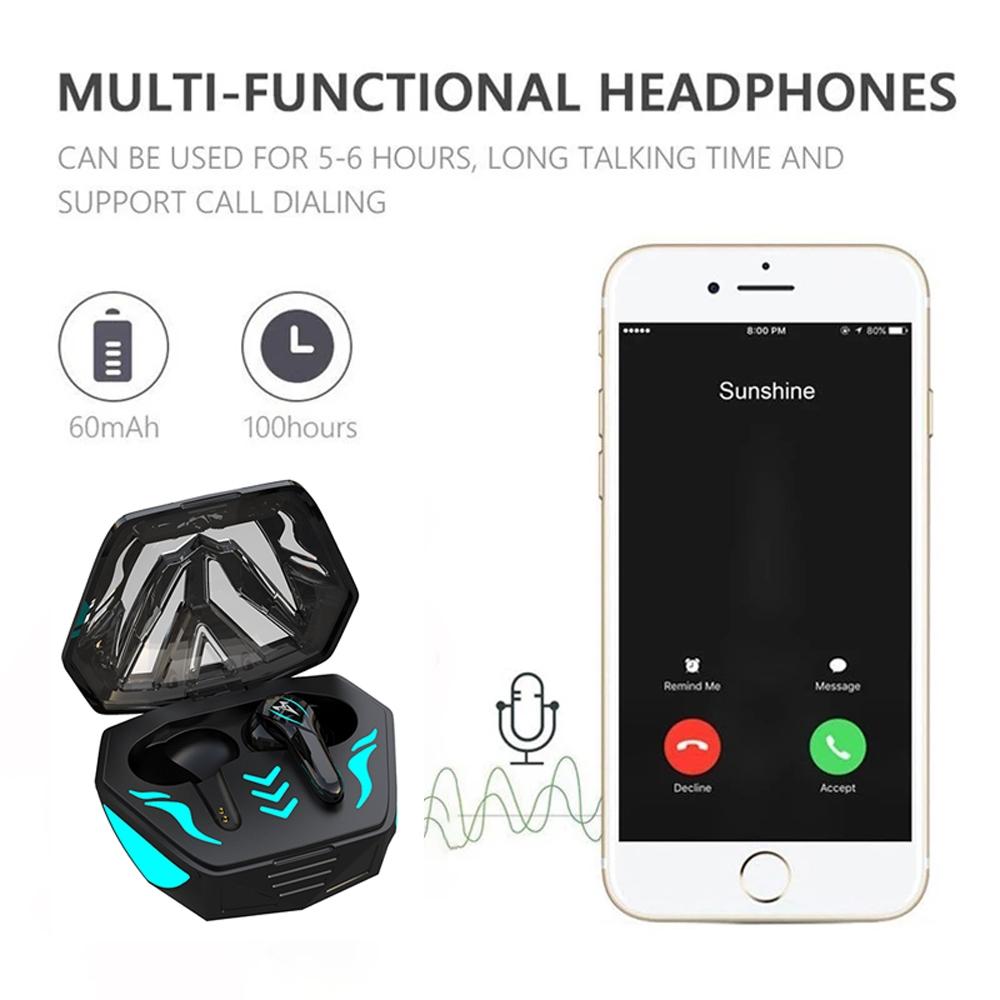 Waterproof t & g Wireless 9d Stereo Headphones with Led Charging Box 6