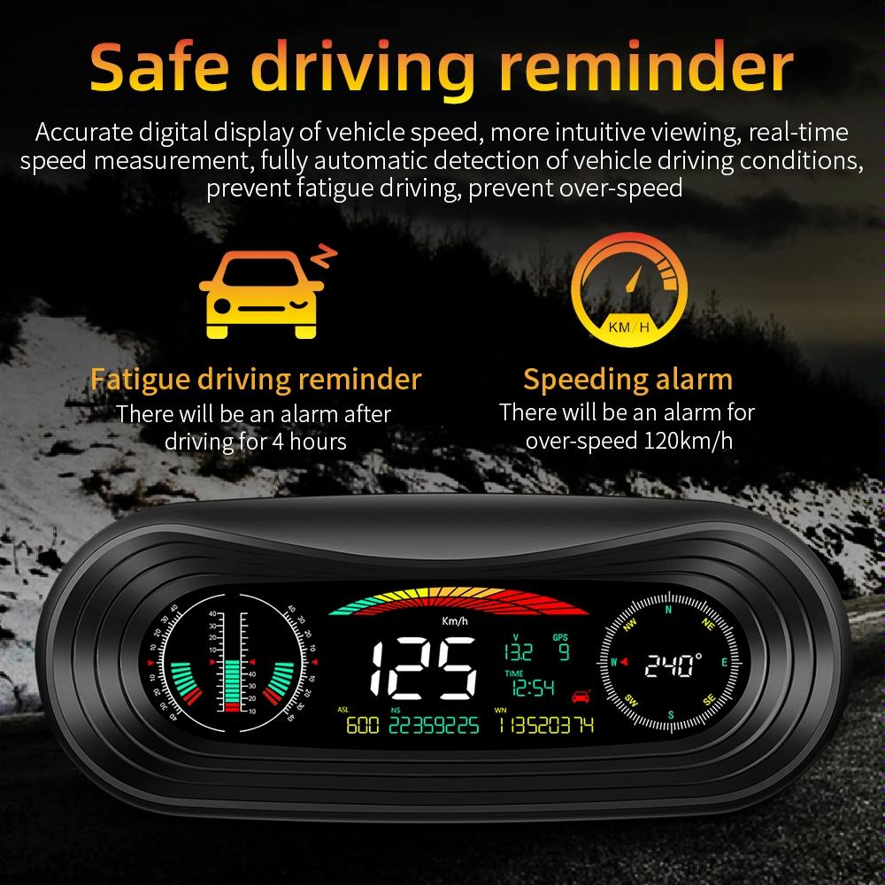 Universal Car Hud Display Speed Voltage Mileage 7