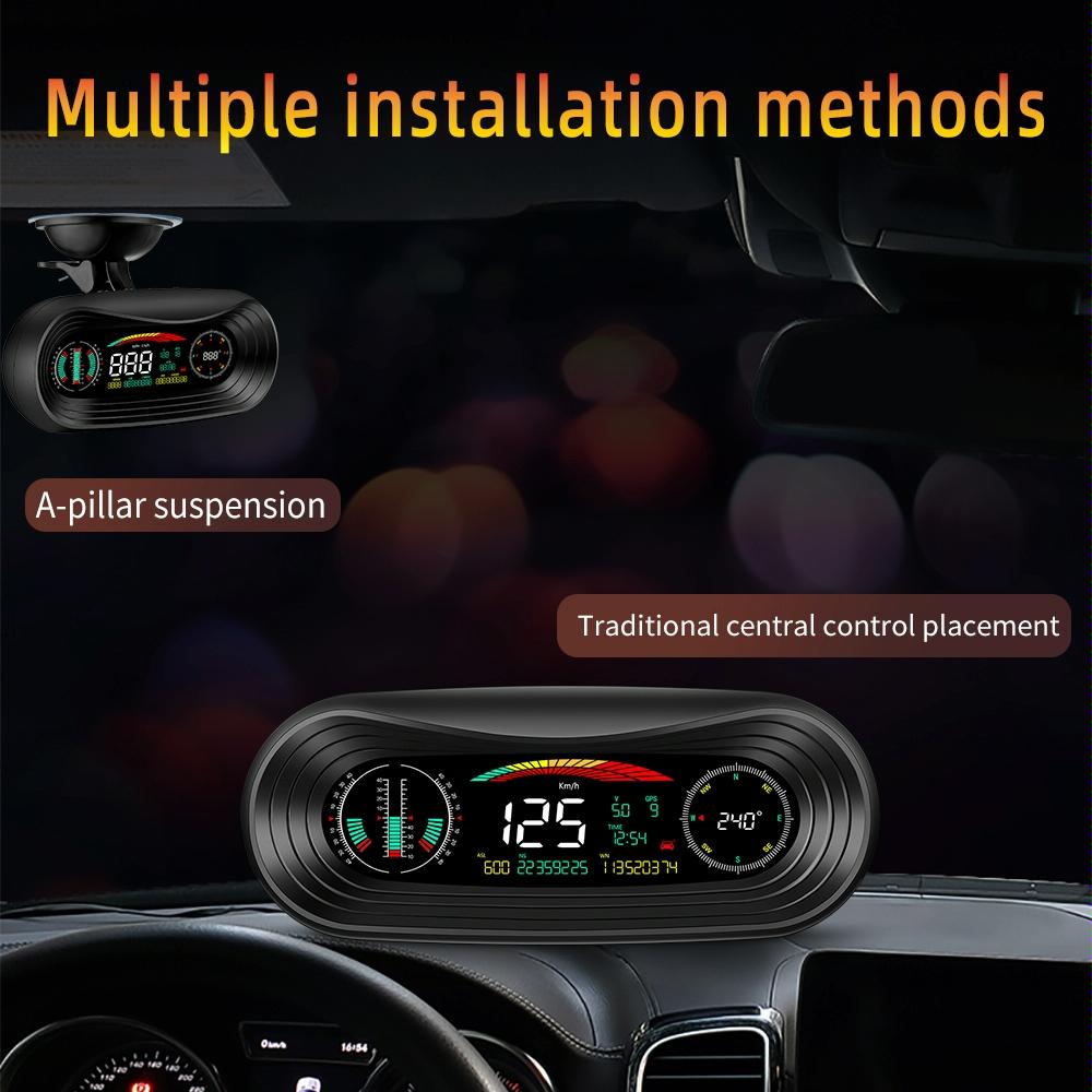 Universal Car Hud Display Speed Voltage Mileage 9