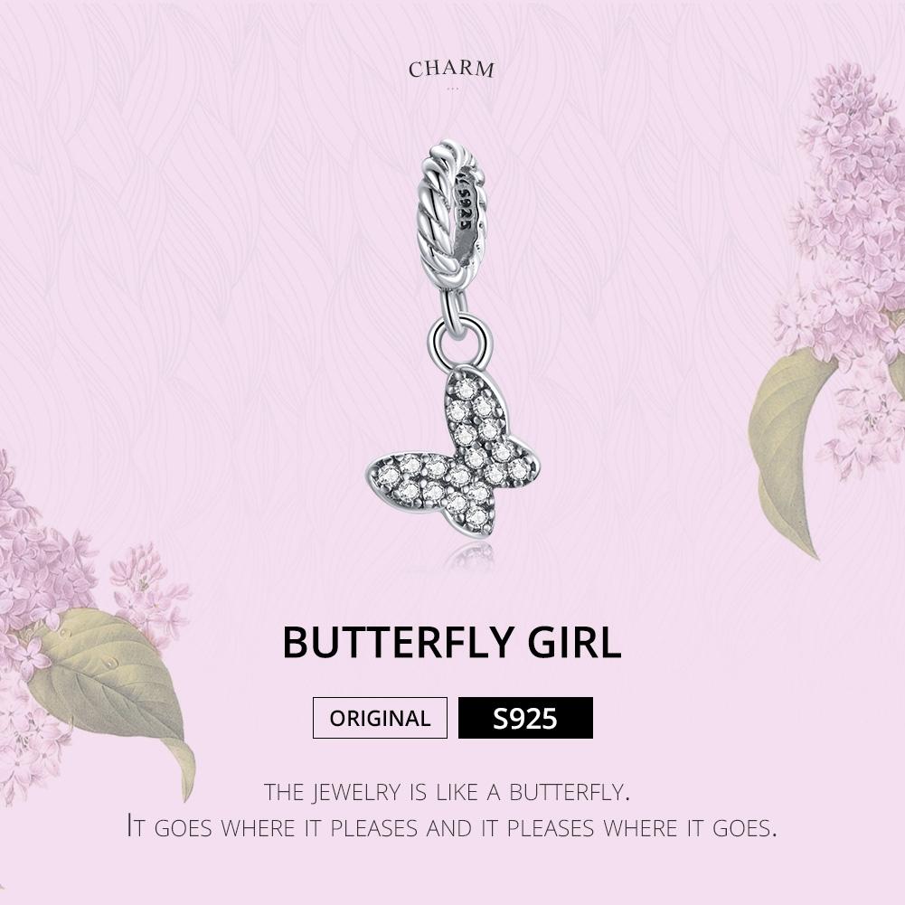 925 Sterling Silver Butterfly Pendant For Bracelet Or Necklace 4