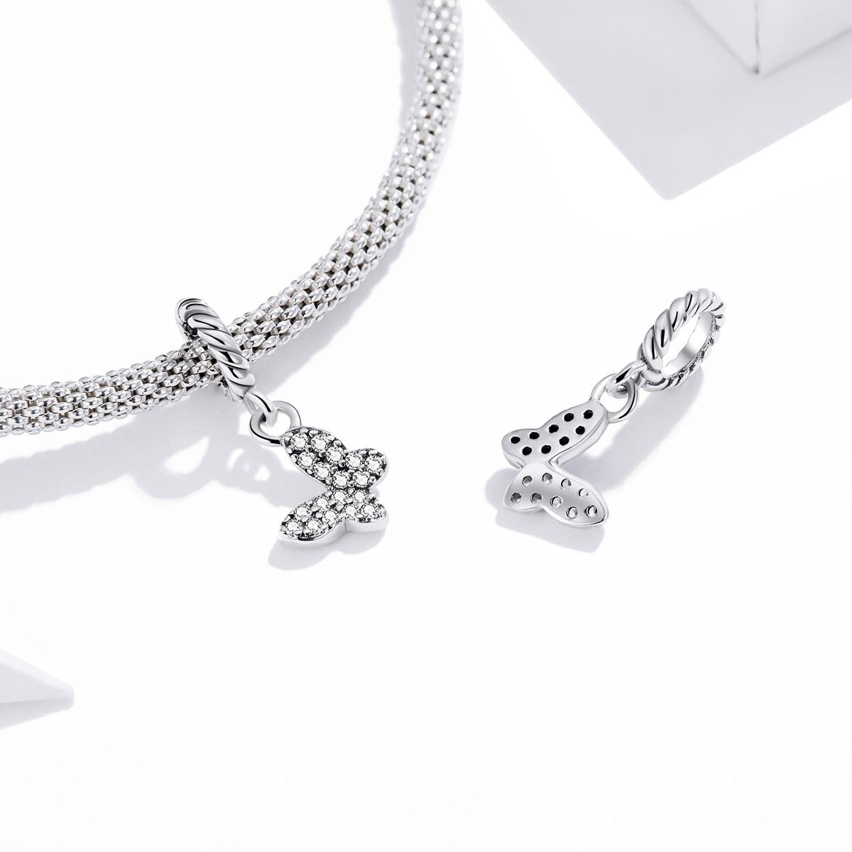 925 Sterling Silver Butterfly Pendant For Bracelet Or Necklace 7