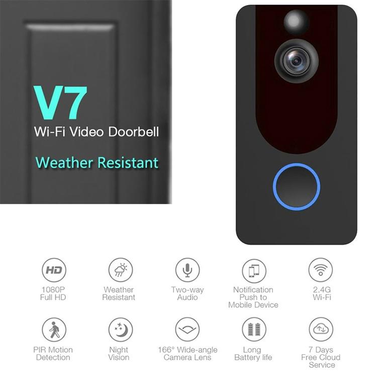 1080P Full Hd Wifi Security Doorbell With Intercom And Weather Resistance 5