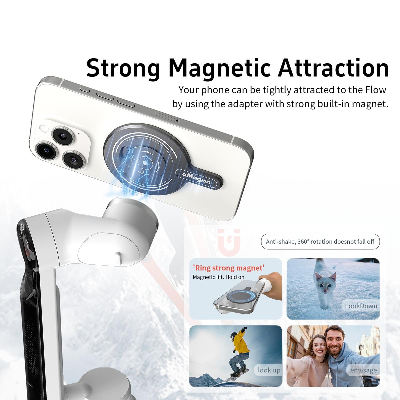 Insta360 Flow Magnetic Adapter for Amagisn Gimbal - Magsafe Compatible 6