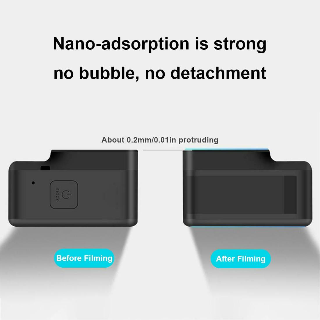 Tempered Glass Film for Gopro Hero8 Lens and Lcd Display 7