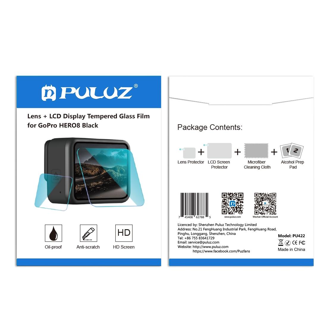 Tempered Glass Film for Gopro Hero8 Lens and Lcd Display 9