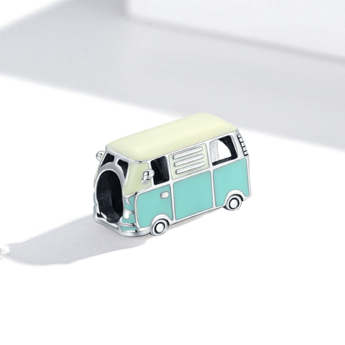 925 Sterling Silver Mini Bus Beads For Diy Bracelets & Necklaces 3