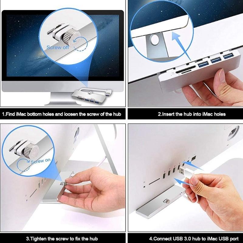 Usb3.0 Hub With Sd / Tf Card Reader 8