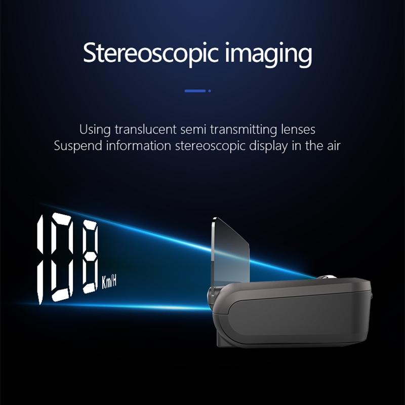 3.2 Inch Obd Hud Head Up Display For Car Engine Failure Water Temperature & Voltage Alarm 8