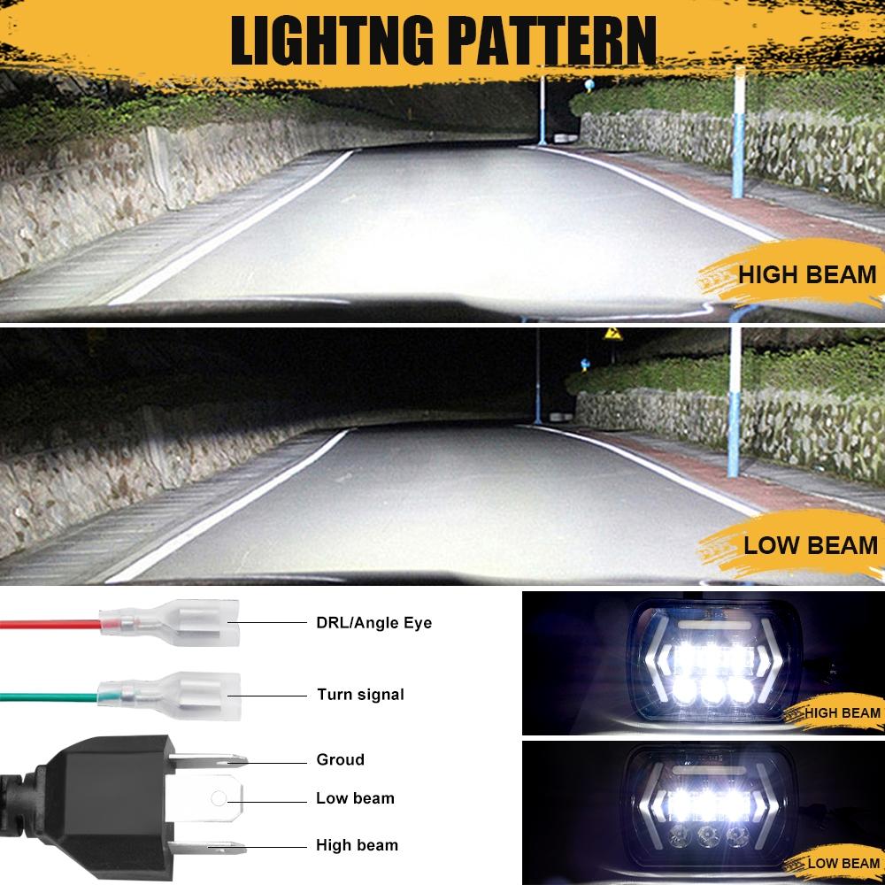 Car 7 Inch Square Dc9 - 30V Led Headlight Modification Accessories For Jeep Wrangler 9