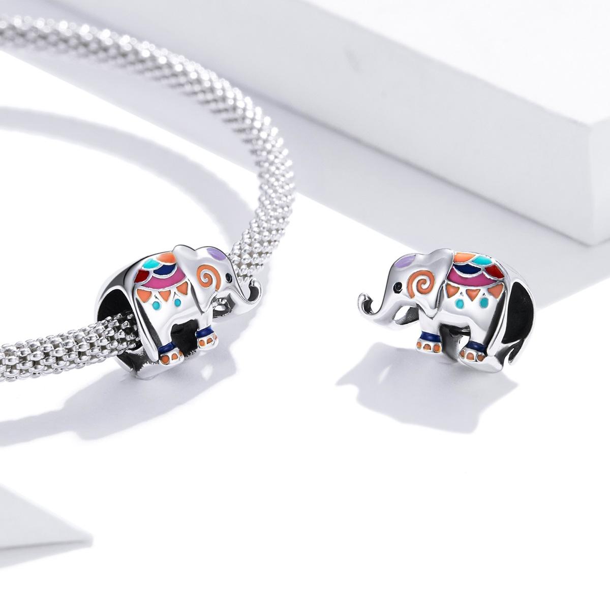 925 Sterling Silver Colorful Elephant Beads For Diy Bracelets & Necklaces 7