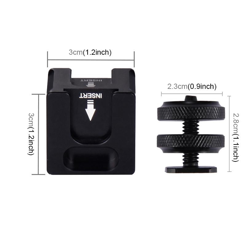 Aluminum 4-Head Hot Shoe Mount Adapter For Microphone And Flash Light 4