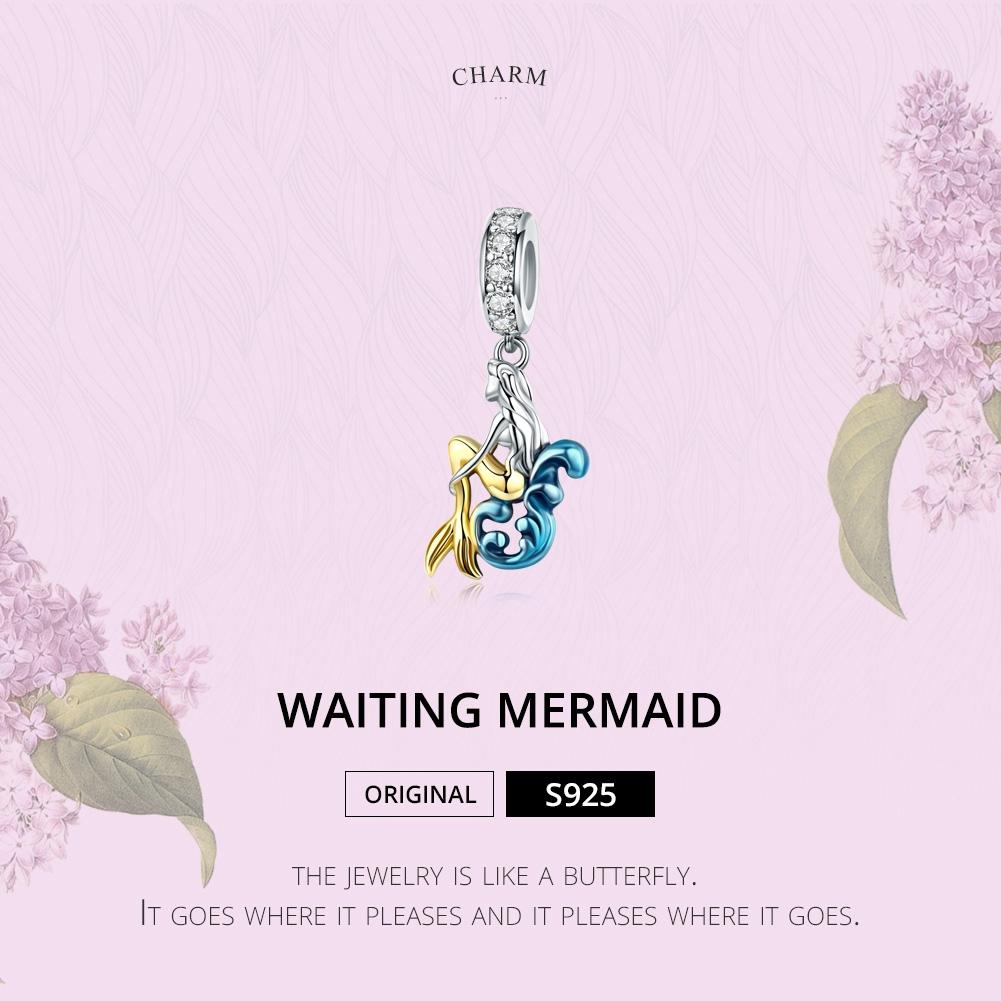 925 Sterling Silver Mermaid Charm For Diy Bracelet 4