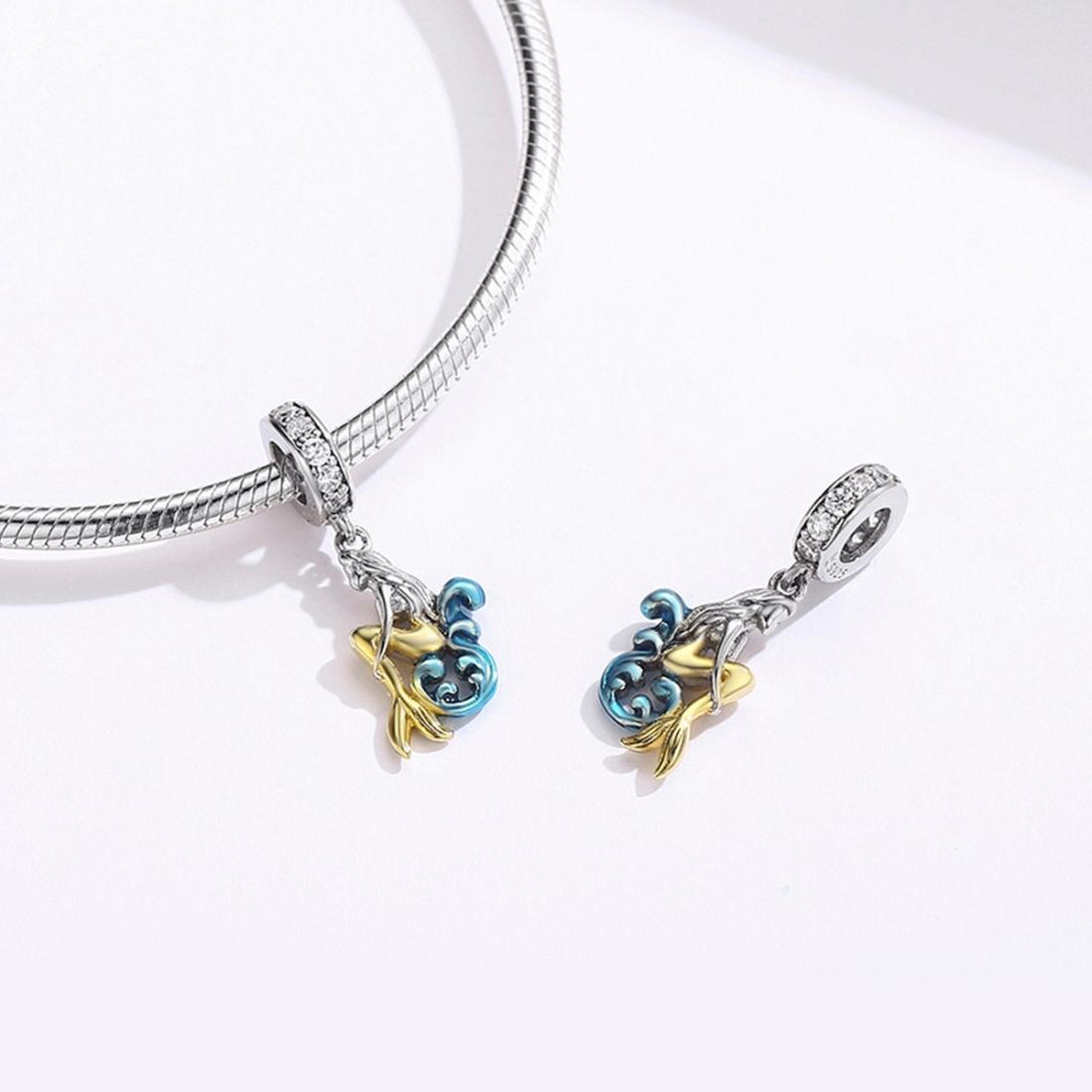 925 Sterling Silver Mermaid Charm For Diy Bracelet 7