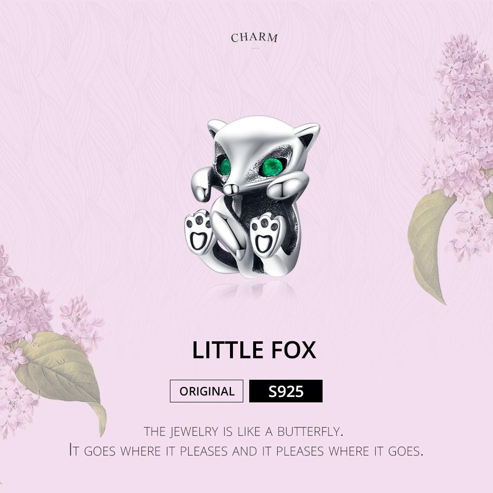 925 Sterling Silver Fox Charm Beads For Diy Bracelets 4