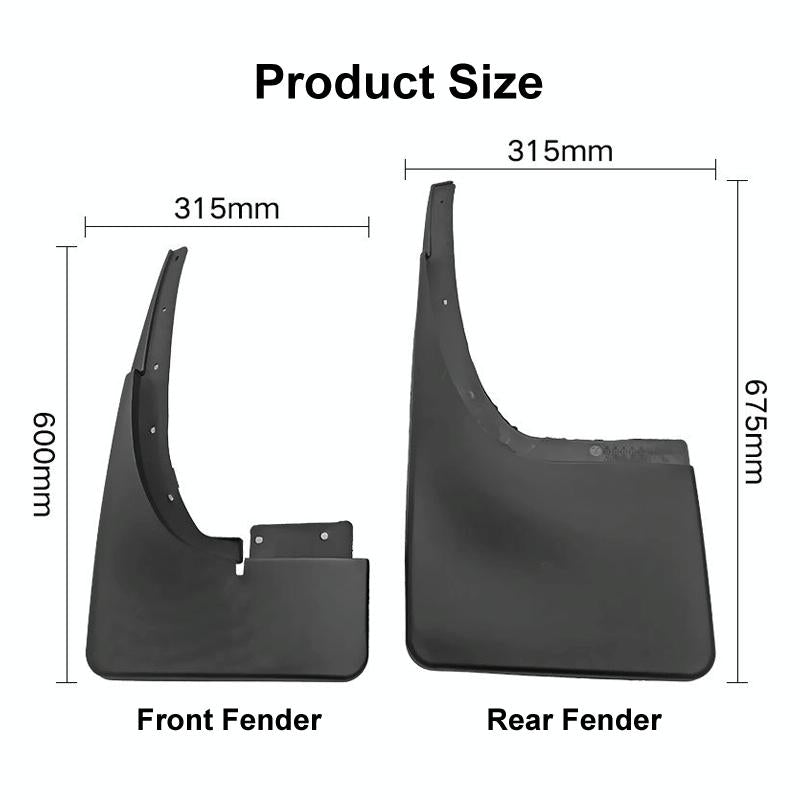 For Ford Ranger 2011-2019 4Pcs / Set Car Auto Soft Plastic Splash Flaps Fender Guard 4