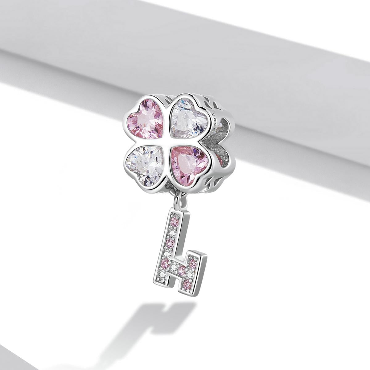 925 Sterling Silver Heart Clover Beads For Diy Bracelet Or Necklace 3