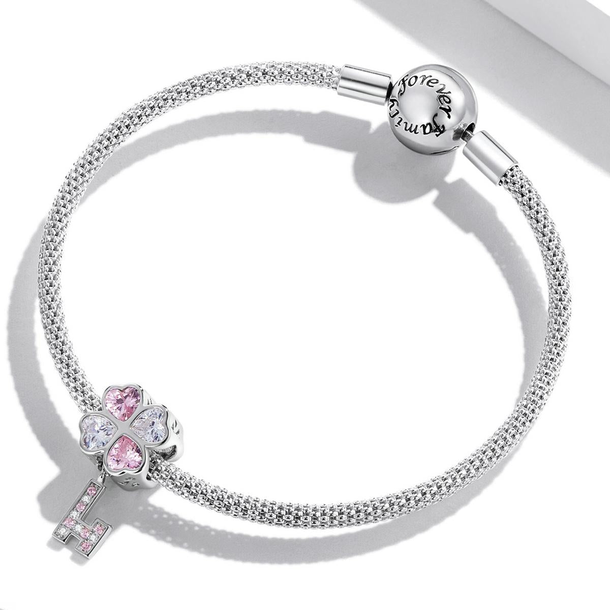 925 Sterling Silver Heart Clover Beads For Diy Bracelet Or Necklace 7
