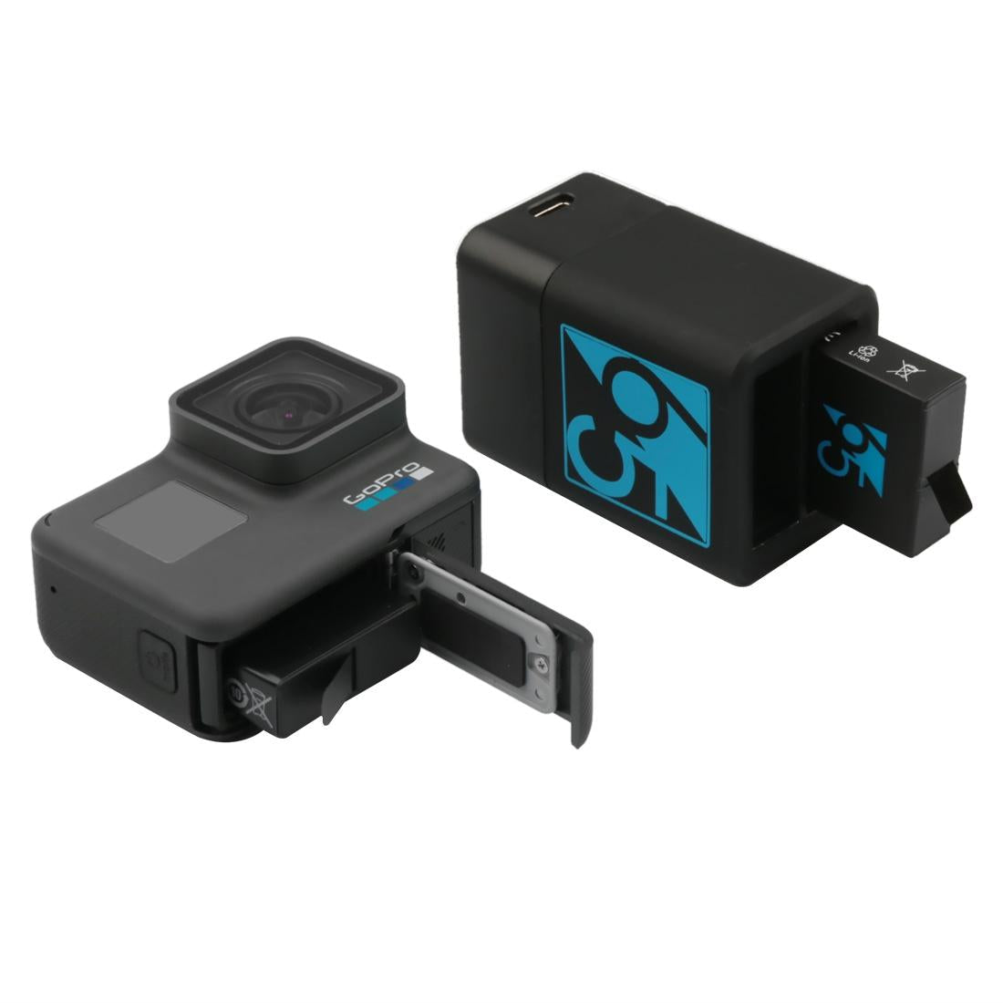 Usb-c Dual Battery Charger for Gopro Hero6 / 5 with Cable 3