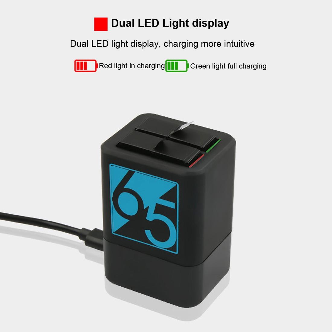 Usb-c Dual Battery Charger for Gopro Hero6 / 5 with Cable 4