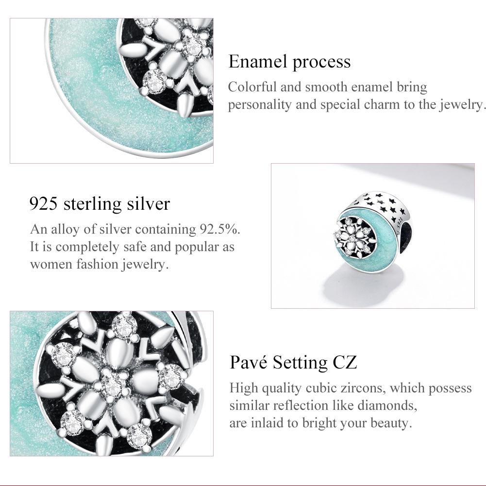925 Sterling Silver Night Sky Beads For Diy Bracelets & Necklaces 6