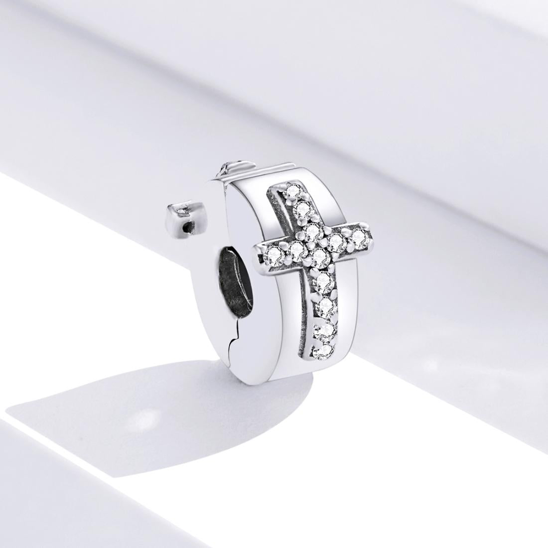 925 Sterling Silver Cross Bead Buckle For Diy Accessories 3
