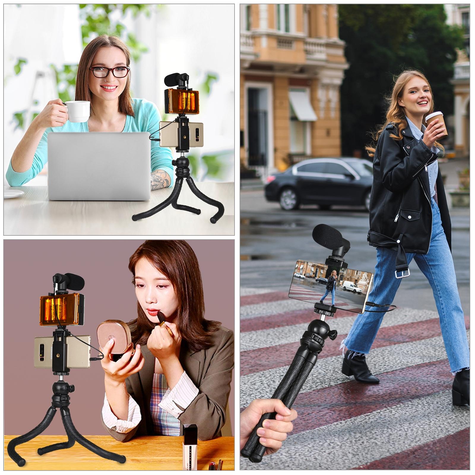 Flexible Mini Octopus Tripod with Ball Head and Phone Clamp for Slr Cameras Gopro and Cellphones 6