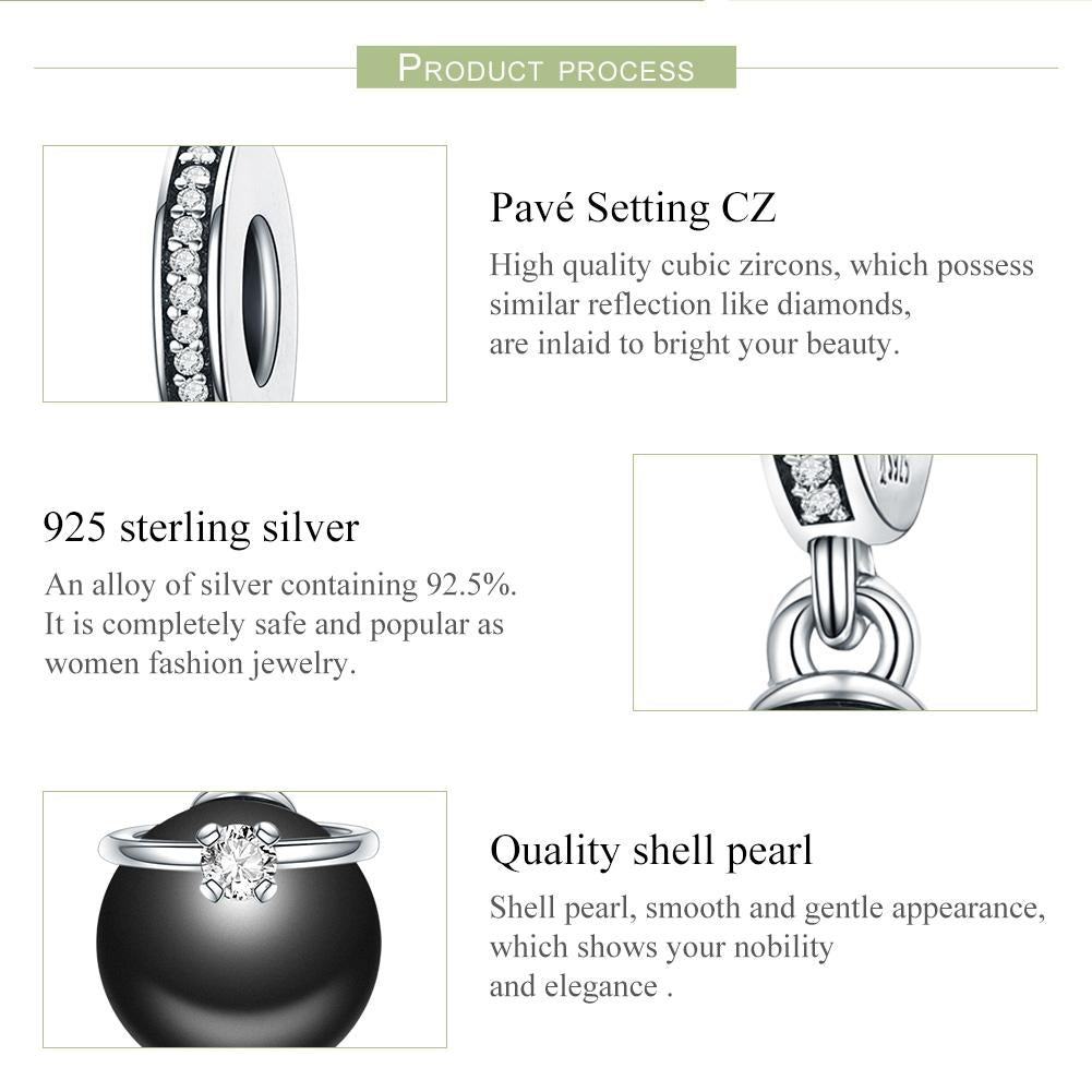 925 Sterling Silver Pearl Pendant For Diy Bracelets & Necklaces 5