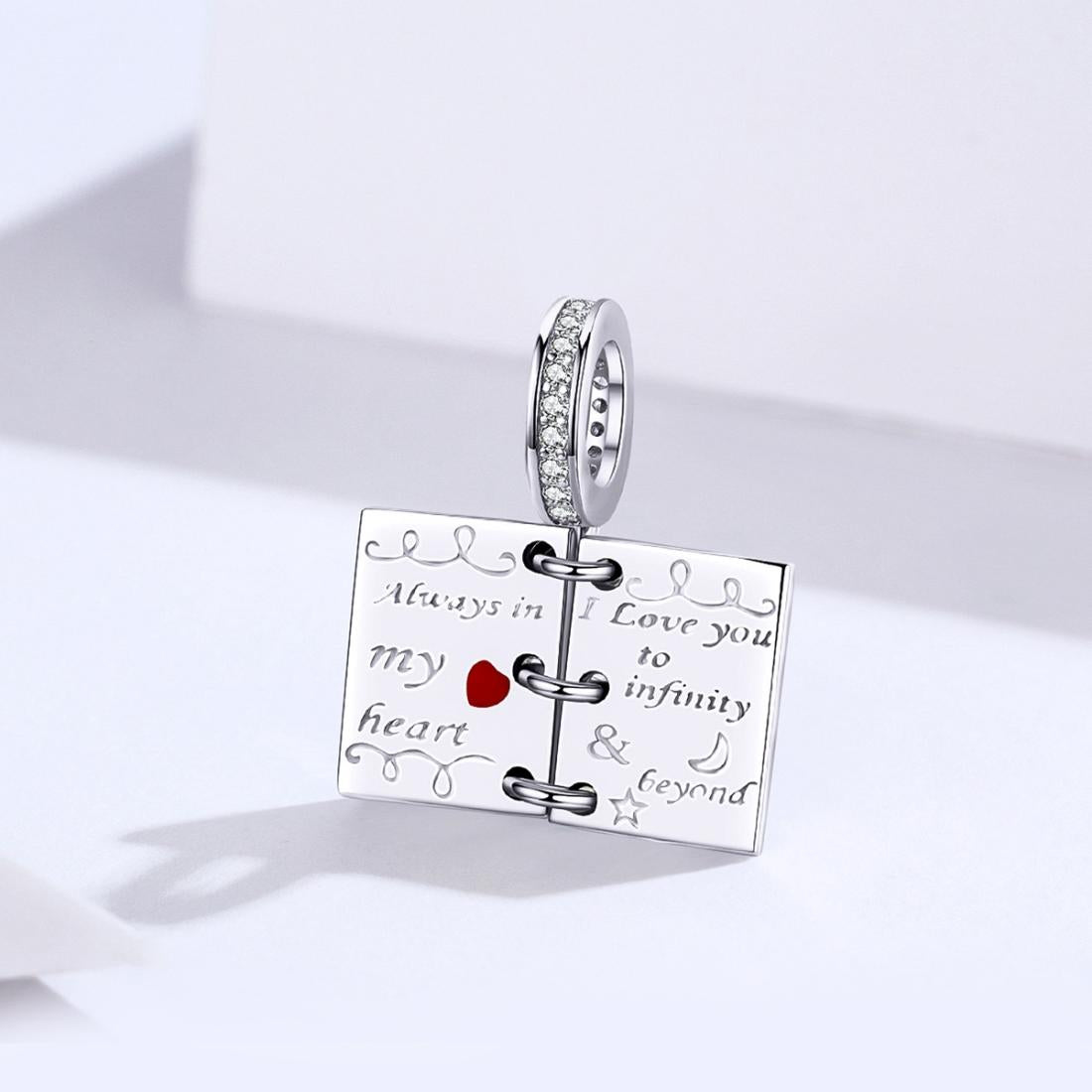 925 Sterling Silver Love Letter Bracelet Charm Diy Accessory 4