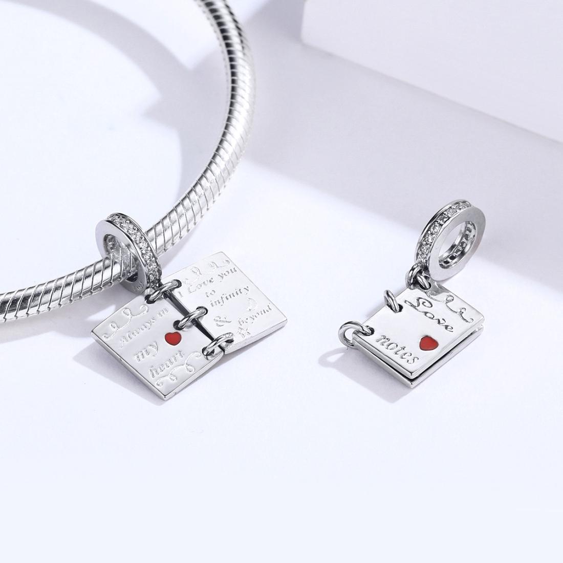 925 Sterling Silver Love Letter Bracelet Charm Diy Accessory 5