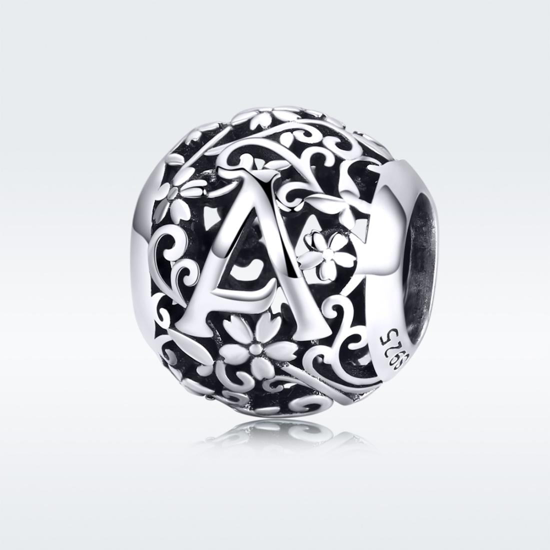 925 Sterling Silver Letter Beads For Diy Bracelets 3