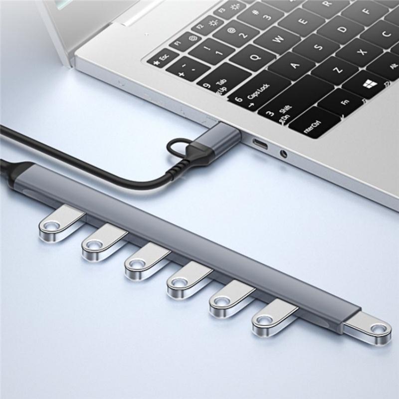 7-In-1 Usb Hub Usb 3.0 + 6X Usb 2.0 + Type-C 4