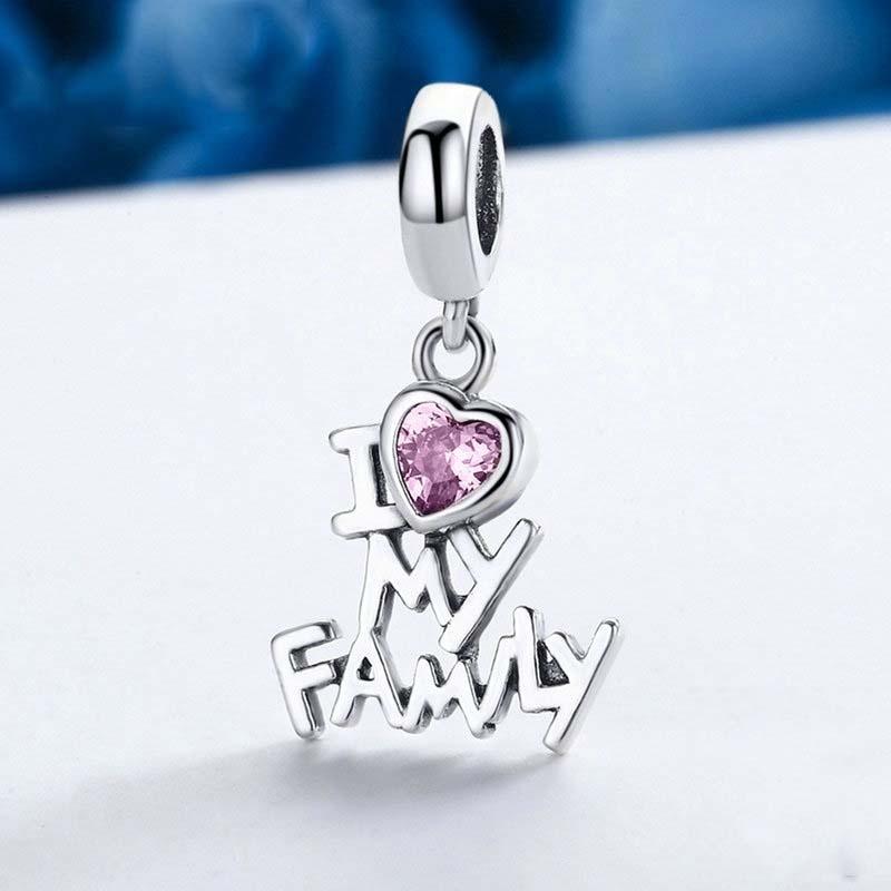 925 Sterling Silver Home Love Pink Gemstone Bracelet 3