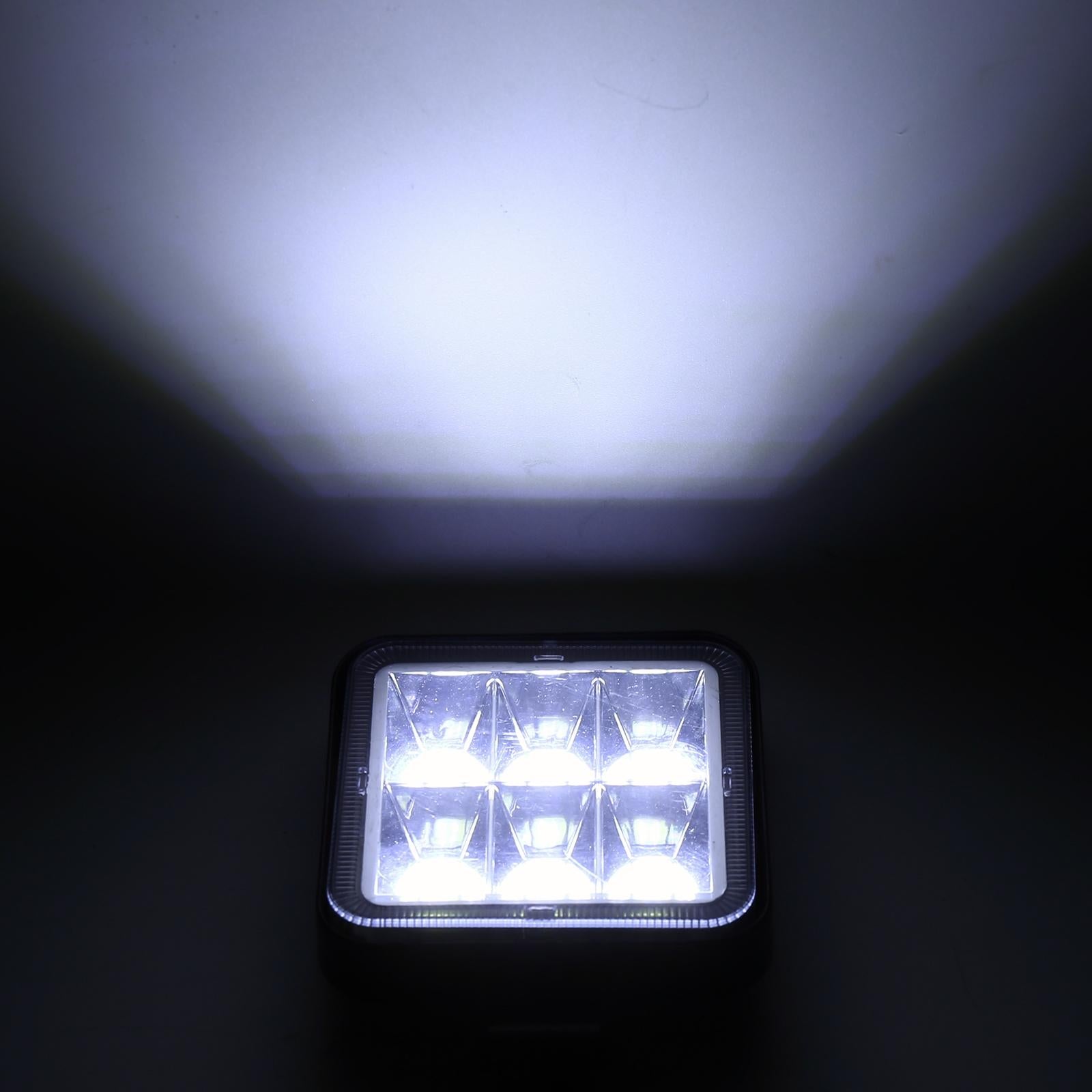 Car Square Work Light With 6 Cob Lamp Beads 8