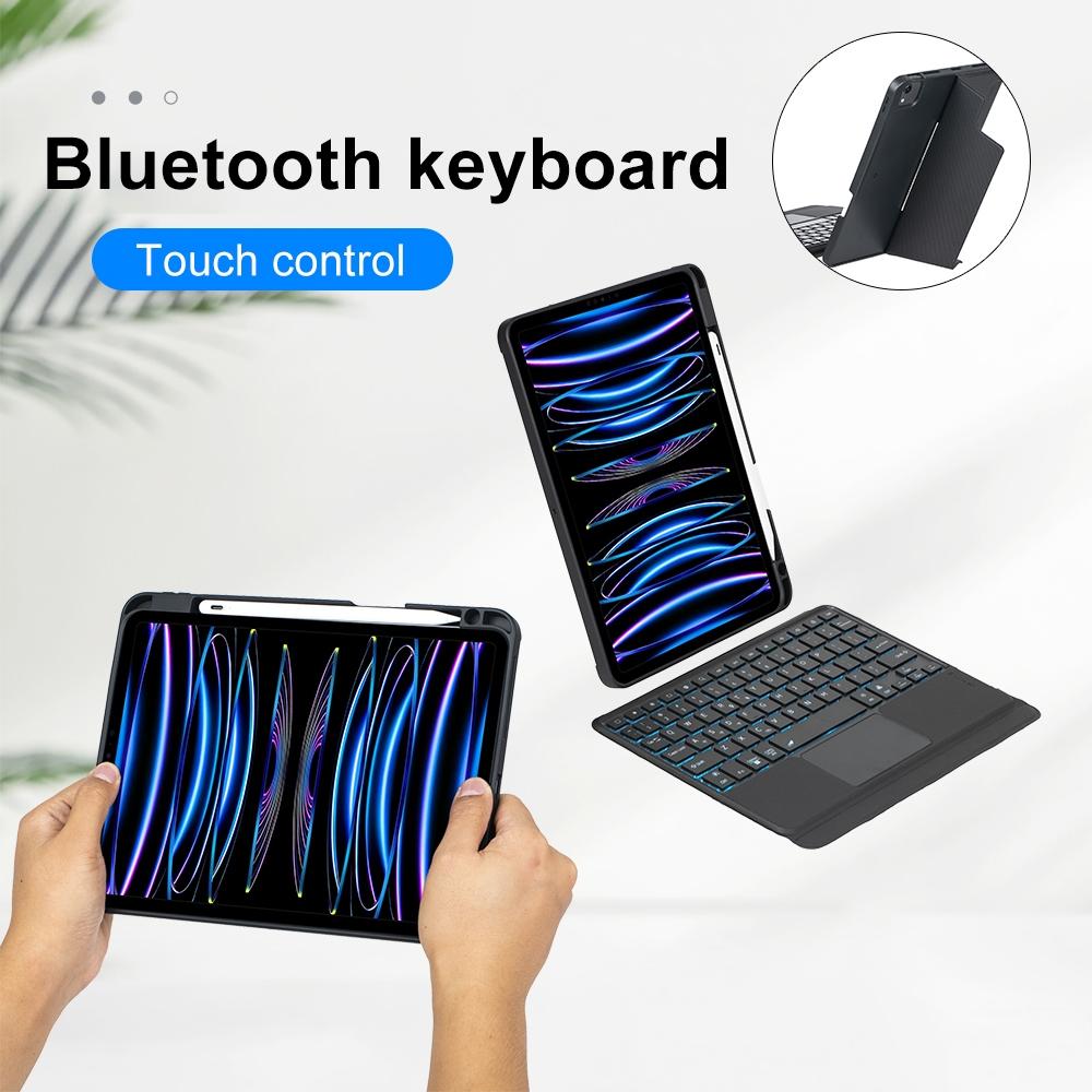 Bluetooth Keyboard Leather Case For Ipad Air / Pro 11 - Touch Backlight Split Type 6