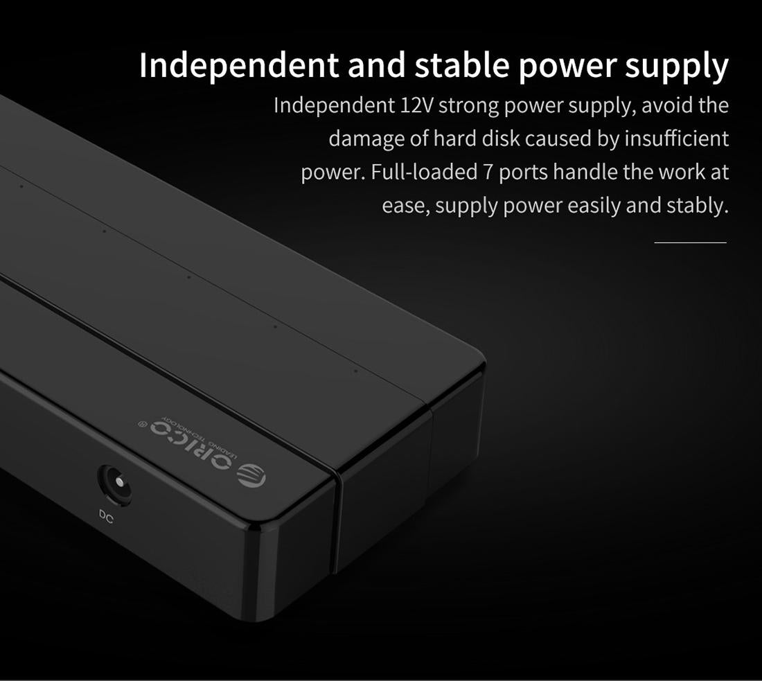 7-Port Usb 2.0 Desktop Hub With Power Adapter 9