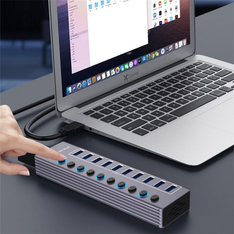 10-In-1 Usb 3.0 Extension Hub With Individual Switch 6