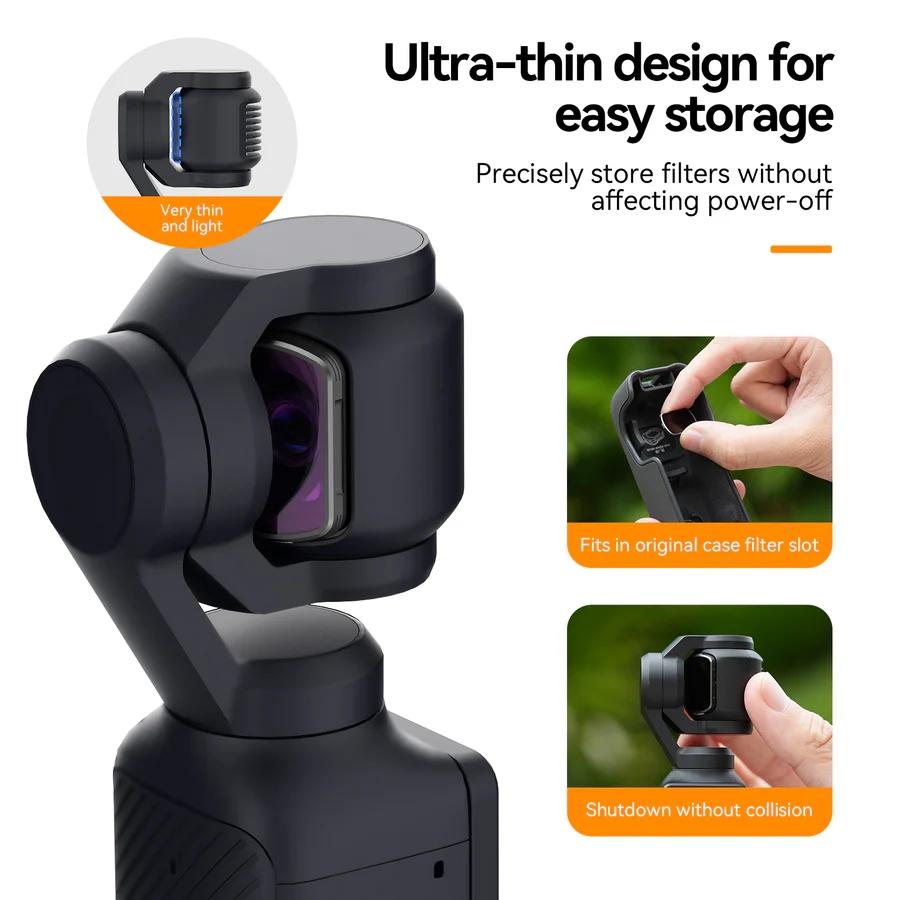 Magnetic Suction Filter Set For Dji Pocket 3 Cpl Nd16 Nd64 Nd256 5