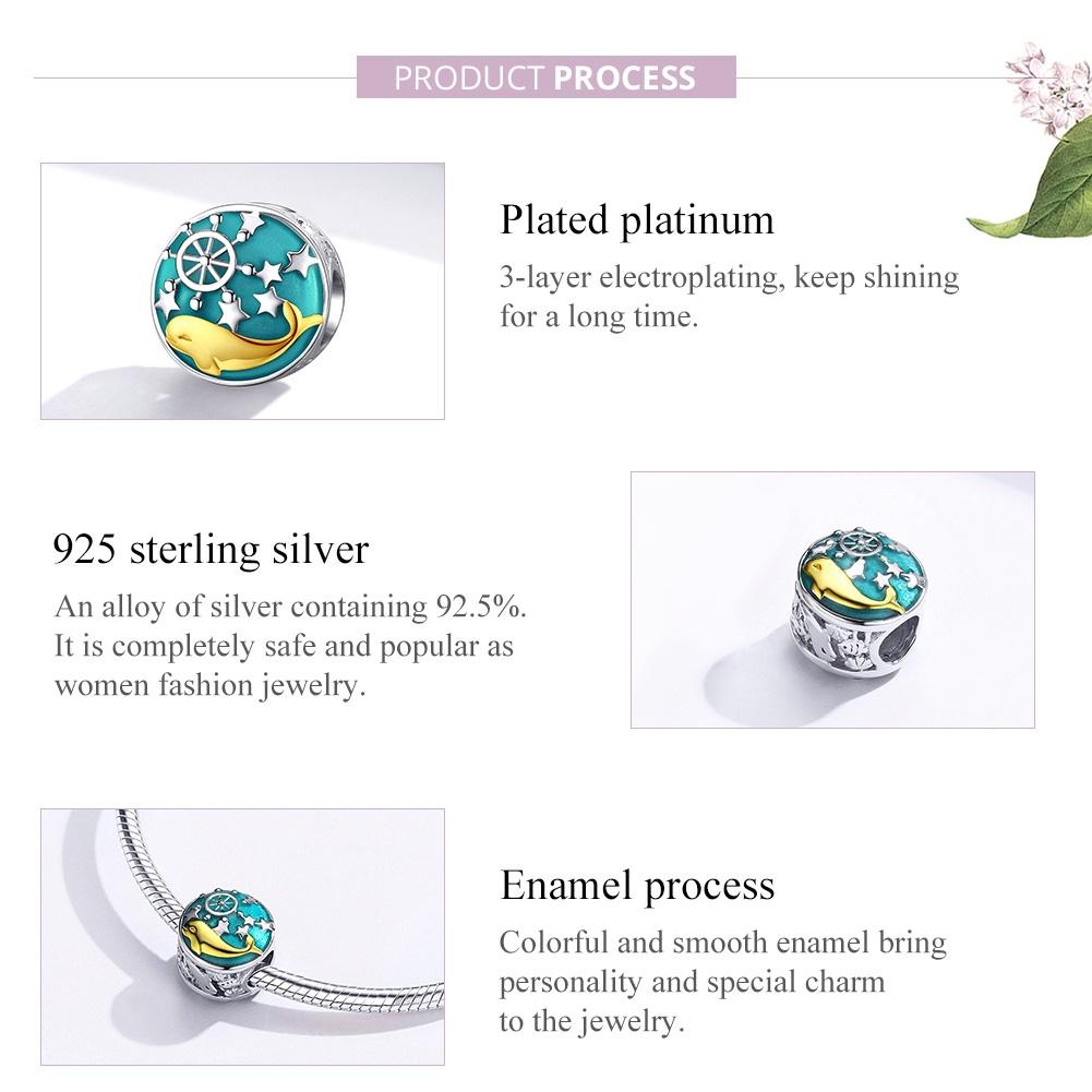 925 Sterling Silver Whale Star Beads For Diy Bracelets & Necklaces 5