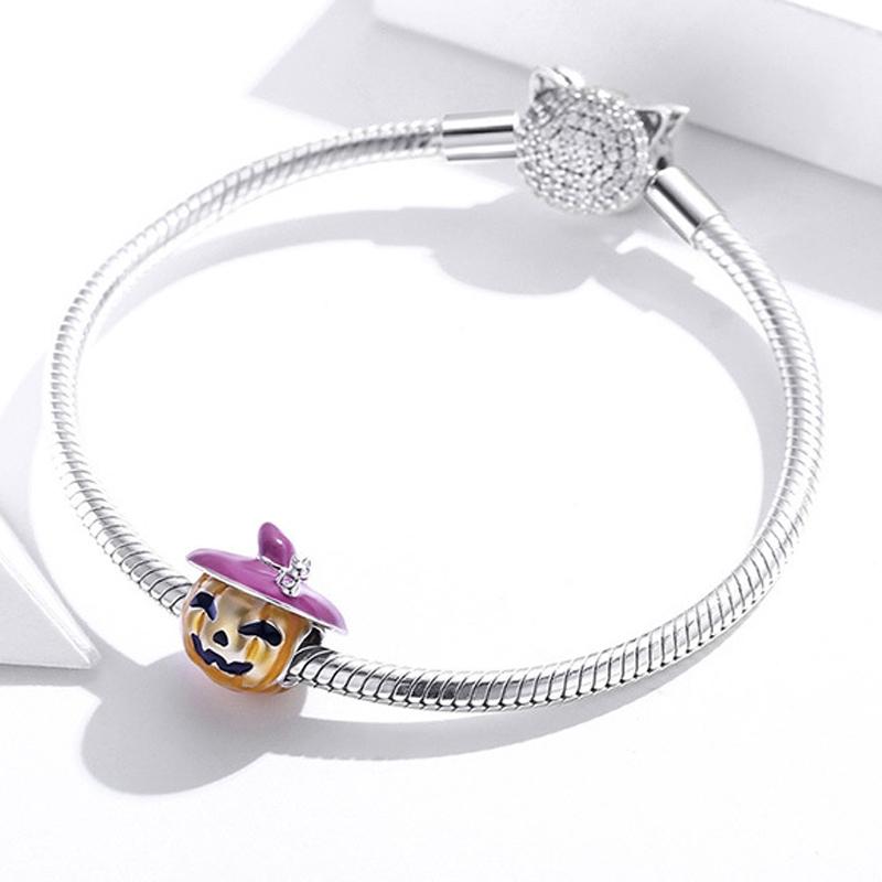 925 Sterling Silver Pumpkin Beads For Diy Oil Drops 5